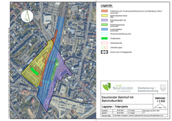 Lageplan Teilprojekte im Bahnhofsumfeld